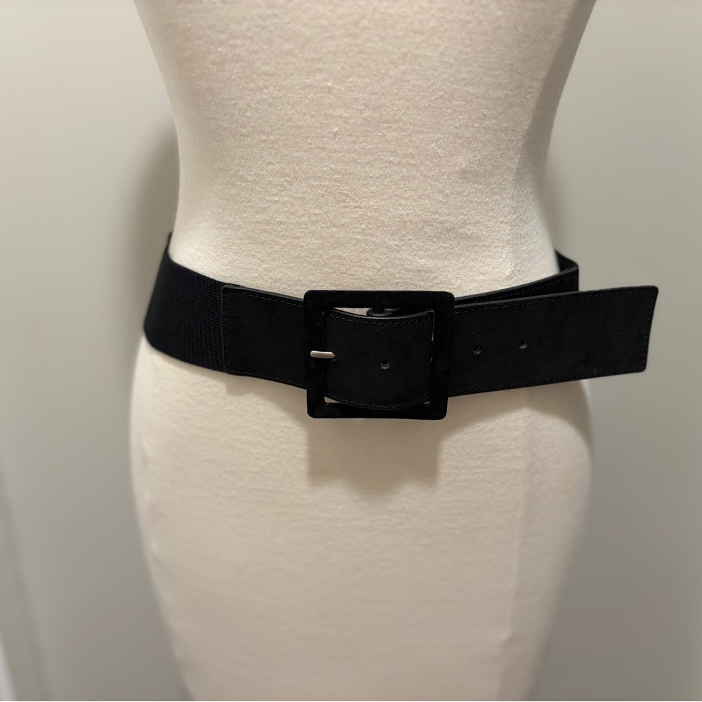 Liz Claiborne Black Genuine suede sinch Belt